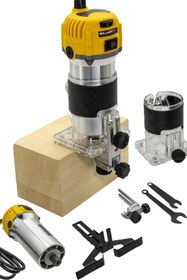 Resim Millian Italy Technology 3000 Watt 6 Kademe Devir Ayarli Formika Tıraşlama Freze Makinası 6 Mm Pens 