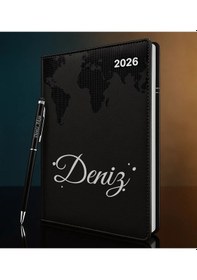 Resim Bk Gift Kişiye Özel İsimli Termo Sert Kapak 2026 Siyah Ajanda & Kalem -3, Öğretmenler Günü Hediyesi, Yeni İş Hediyesi 35336 Bk Gift Renkli 