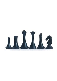 Resim El Yapımı Şimşir Ahşap Soyut Modern Satranç Taşları 77mm 