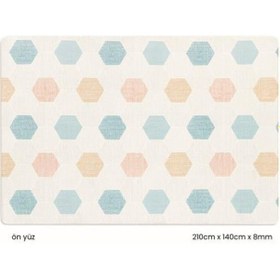 Resim Unigo Pastel Honeycomb Light Bebek Oyun Matı ve Halısı 