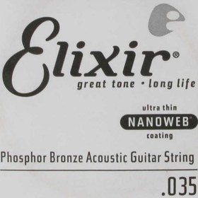 Resim Elixir 14135 Nanoweb Phosphor Bronze Tek Akustik Gitar Teli (35) 
