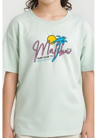 Resim Fyk Kids Kız Çocuk Basic Malibu Baskılı T-shirt Mint Yeşili 