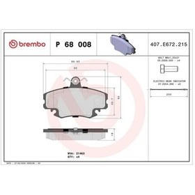 Resim Renault Megane 1 On Fren Balatasi 1.9 1997-2003 Brembo P68008 