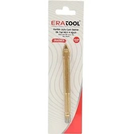 Resim Fixonic Eratool ERA55826 10X85MM Ok Tipi 4 Ağızlı Hex Giriş Elmas Karbür Uçlu Mermer ve Seramik Delme Ucu 
