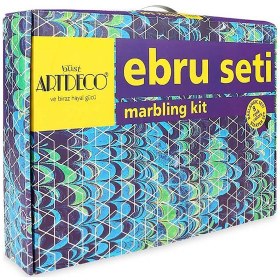 Resim Artdeco Ebru Boyama Seti Çantalı 8 Lİ ES-8 