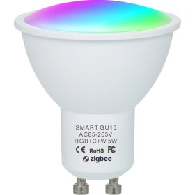 Resim Neevoyu Zigbee Gu10 Akıllı Led Ampulü 5w Rgb+cw+ww Renkli Işık, Akıllı Uydu Ve Ses Kontrolü, 85-265v, Ev İçin Zamanlama Fonksiyonu 