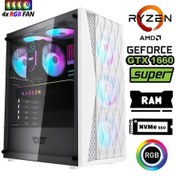 Resim Xaser XSR1200 R5-5500 32 GB 1 TB M.2 NVMe SSD 6 GB GTX1660 Super Free Dos Masaüstü Oyuncu Bilgisayarı 