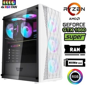 Resim Xaser XSR1200 R5-5500 32 GB 1 TB M.2 NVMe SSD 6 GB GTX1660 Super Free Dos Masaüstü Oyuncu Bilgisayarı 