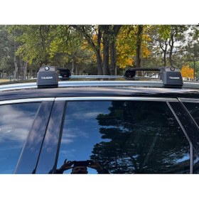 Resim Ford Escape 2023-2024 Uyumlu Carrier Siyah Siyah Kilitli Ara Atkı Cross Bar Taşıyıcı Tavan Barı 