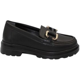 Resim Celira Kadın Siyah Cilt Toka Detaylı Günlük Ayakkabı Çok Renkli 