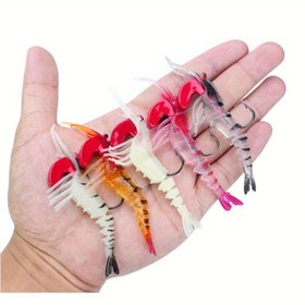 Resim Uzun Menzilli Gece Balıkçılığı Yemi, Çok Bölmeli Kurşun Başlıklı saç tokası ve Yumuşak Karides Torbası İçeren, Beş Renkli Tasarımlı, 7Cm Boyutunda ve 13G Ağırlığında, Yumuşak Yemlerle Kullanıma Uygun. 