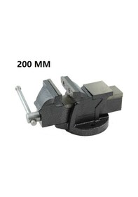 Resim 200 MM Büyük Boy Dövme Çelik Örslü Sabit Tezgah Masa Mengenesi 