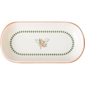 Resim Keramika Çiçekli Kayık Tabak 16 Cm 5 Adet Renkli 
