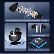 Resim Siyah Awei T50 Kablosuz Kulaklık Bluetooth 5.3 Kulaklık Mikrofonlu Tws Kulaklık Kulak İçi Stereo Spor Kulaklık Şarj Cihazı 