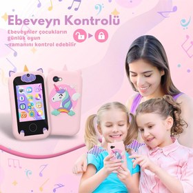 Resim Ebeveyn Korumalı Telefon - Pembe Unicorn 