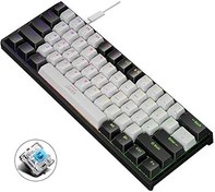 Resim Valkyrie Leaven K620 Blue Switch Mekanik Gaming Oyun Klavyesi RGB 61 Key Mavi Tuş Type-C Klavye Siyah-Beyaz 