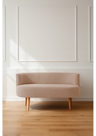 Resim Azra Mobilya Sydney Modern İkili Koltuk Kanepe Modern Welsoft Yumuşak Kumaş Cappucino Cappucino 