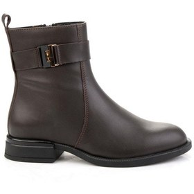 Resim Kahve Hakiki Deri Kadın Bot & Bootie K02724560303 Kahve 