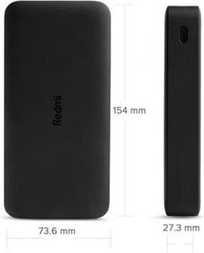 Resim Xiaomi Redmi 20000 Mah Taşınabilir Hızlı Şarj Cihazı - Usb-c - 18w 2 Çıkışlı Powerbank - Siyah 