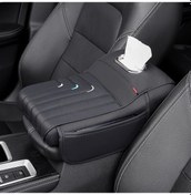 Resim Dashanshop 1 Adet Universal Araç Kol Dayama Yastığı Yan Cepli Sulu Deri Konsol Koruyucu Kılıf 2024 Yeni Siyah 