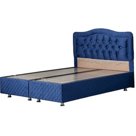 Resim Setaymobilya Baza, Şah Lacivert Çift Kişilik Baza + Başlık, Mdf - Setay 