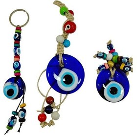 Resim Nazarlık Set Duvar Dekoru + Anahtarlık + Magnet El Yapımı Cam Hed 