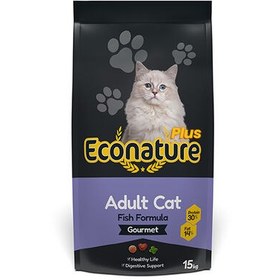 Resim Eco Nature PLUS Gurme Balıklı Renkli Kedi Maması 15 Kg 