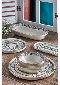 Resim Neva N3159 Mentol Jülide 27 Prç Yemek Takımı 