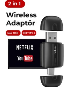 Resim Teknoloji Gelsin Kablosuz CarPlay ve Android Auto Apple ve Android Uyumlu 2in1 Tak Çalıştır Multimedya Adaptör 