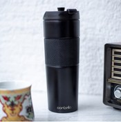 Resim Conbella Frenchy Black Çelik Termos French Press Özellikli 500 Ml, Siyah 