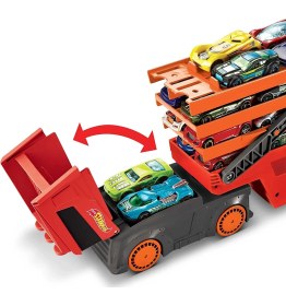 Resim Hot Wheels 50 Araç Kapasiteli Rampalı Mega Tır 