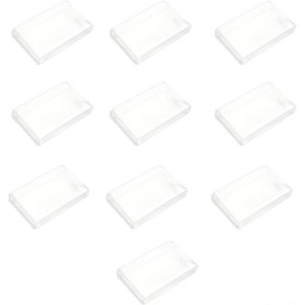 Resim Springsun 10 Adet Şeffaf Korumalı Kutular - Snes Oyun Kartı Koruyucu Kılıfları, Toz Engelleme Plastik Kapaklar 13.5x12.1x1.9cm 