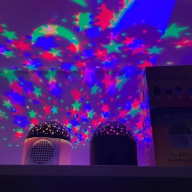 Resim Keyfim Shop LED Sihirli Disko Topu - Star Master Yıldızlı-Aylı Gece Lambası - Bluetooth Hoparlör 