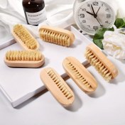 Resim 2/4'lü Paket Ahşap Tırnak Fırçası İki Taraflı Temizleme Tırnak Fırçası El Tırnakları ve Ayak Tırnakları için Çok Fonksiyonlu Temizleme Fırçası 