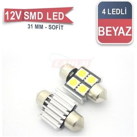 Resim Ampul 12V Sofit Smd Metal Cambus 31Mm Beyaz 