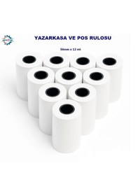 Resim Termal Yazarkasa Ve Pos Rulosu 56mm X 12metre 100 Lü Koli 