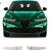 Resim Meridiangoods Alfa Romeo Tonale 24-şimdi Hd Headlight Film Siyah Far Kapak Tpu Folyo 