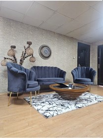 Resim Zafir İstiridye Takım Gold Kaplama Sivriltme Ayak Çay Seti Koltuk Takımı Füme 