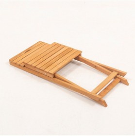 Resim Meya Dekor Sırt Ve Oturak Minderli Balkon Bahçe Mutfak 3'lü Bistro Set Katlanır Masa-sandalye 60x80 Masalı Ahşap 