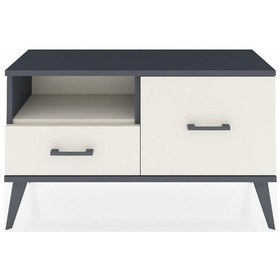 Resim Arges Şifonyer Tek Raflı 2 Çekmeceli 88x30x48 Antrasit-aytaşı Aytaşı 