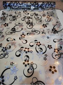 Resim Şefaf Masa Örtüsü 110Cm X 120Cm 1.8Mm Pvc Masa Örtüsü Desenli Ko 