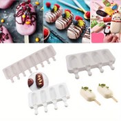Resim 1 adet 4 adet Buzlu Şeker Kalıbı Dondurma Modeli Dondurma Mousse Silikon Kalıp DIY Puding Buzlu Şeker Dondurma Kalıbı Kek Pişirme Kalıbı Şeker Çikolata Dondurucu Kalıbı 
