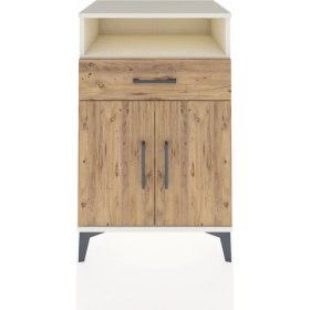 Resim Hyperion Komodin 2 Raflı Tek Çekmeceli 2 Kapaklı 60X44X96 Aytaşı-Çam 