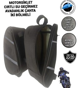Resim SEVBAGS Motosiklet Koruma Demiri Çantaları Yan Avadanlık Reflektörlü 40cm 