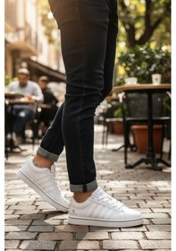 Resim Enoch Court 3.0 Model Üç Bant Detaylı Ve Kontrast Tabanlı Erkek Casual Sneaker Beyaz 