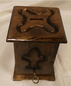 Resim Ahşap Kumbara - Tıp Kutusu 