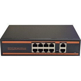 Resim Evander 8 Port Poe + 2 Port Gigabit Uplink Switch 