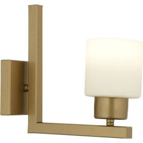 Resim Apliqa Torqu Eskitme Boyalı Beyaz Camlı Duvar Lambası Yatak Odası-Yatak Başı-Banyo İçin Modern Aplik 