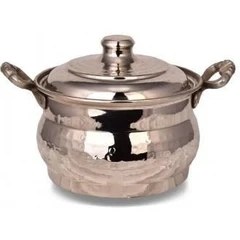 Resim Turna Bakır Maraş Güveç Tencere 3 No 22 cm El Dövme Nikel TURNA8173-2 