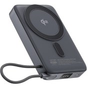 Resim Lenyes Pw1009d Pd 35w Qi2 Teknolojili Wireless Powerbank Type-c Kablolu Standlı 15w 10000mah Gri 